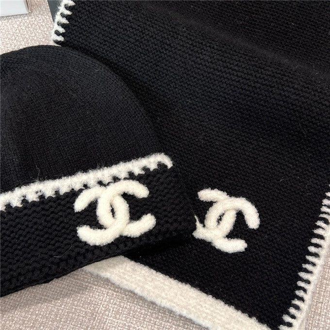 Chanel Hat and Scarf Set